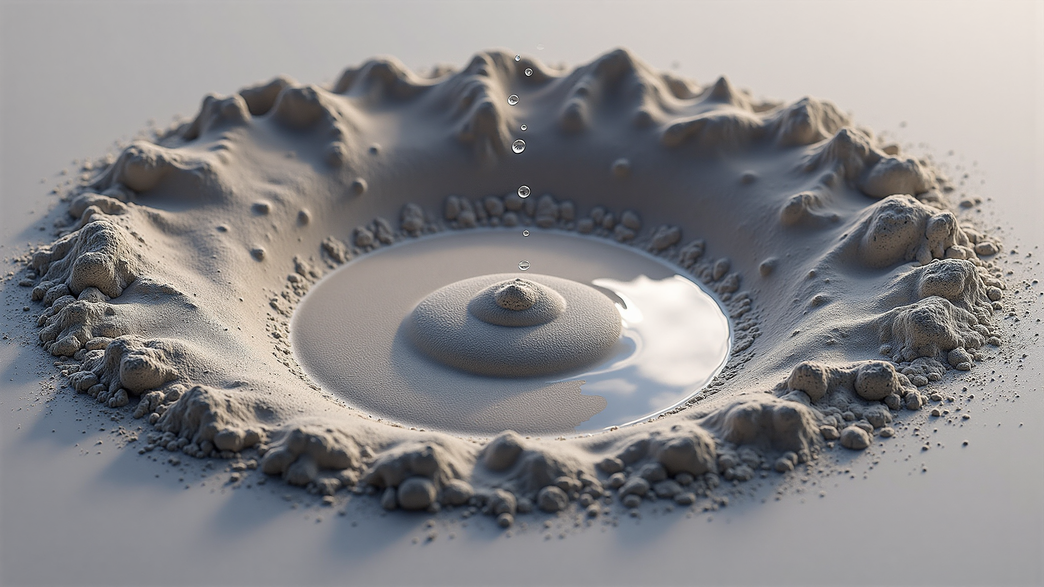 Natural bentonite clay granules used in premium cat litter production
